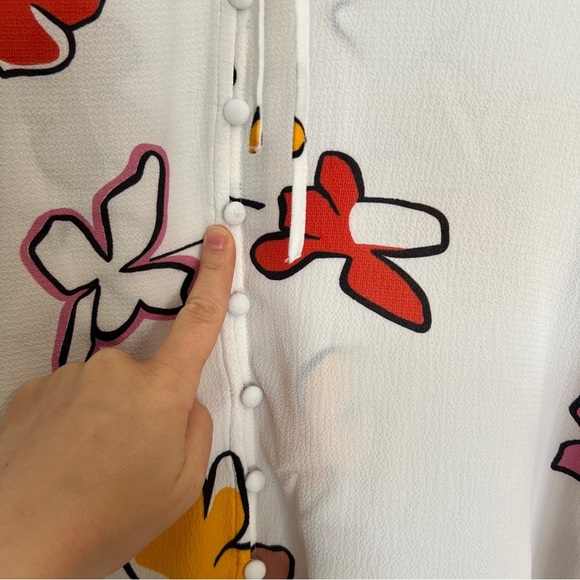 Ted Baker Thurso Floral High-low Blouse - Picture 8 of 8